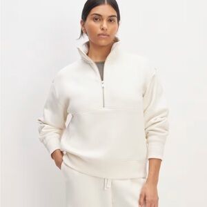 Everlane ReTrack half zip sweatshirt